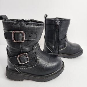 Toddler Girl Boots, Black, size 5